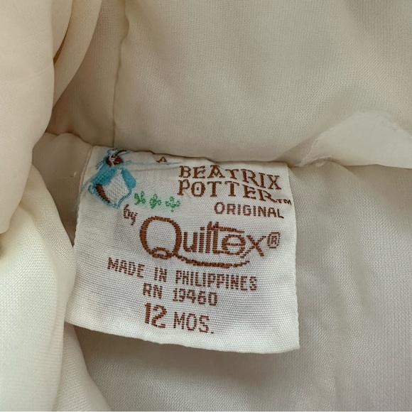 Vintage Baby Girl 12 months Quiltex Beatrix Potter Pink Jacket Coat Peter Rabbit - Picture 3 of 9